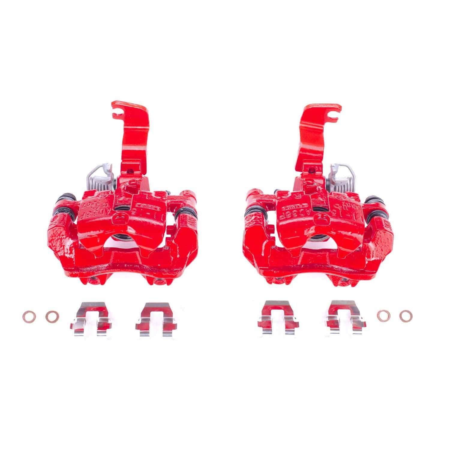 PowerStop Power Stop 03-05 Buick Park Avenue Rear Red Calipers w/Brackets - Pair S4718