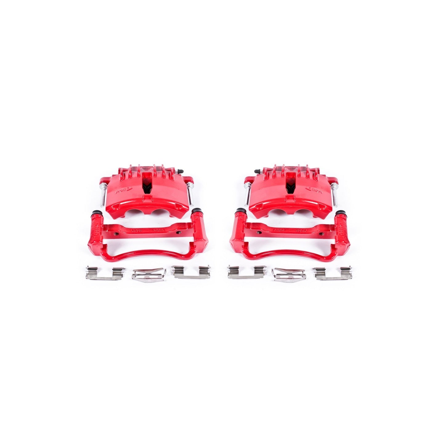 PowerStop Power Stop 99-02 Ford Mustang Front Red Calipers w/Brackets - Pair S4722