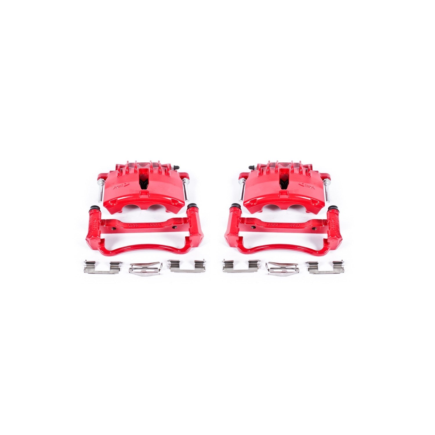 PowerStop Power Stop 99-02 Ford Mustang Front Red Calipers w/Brackets - Pair S4722