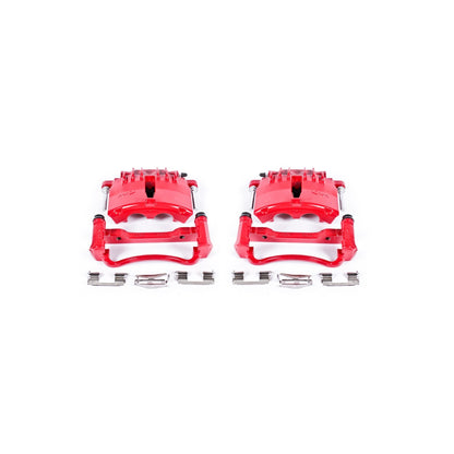 PowerStop Power Stop 99-02 Ford Mustang Front Red Calipers w/Brackets - Pair S4722