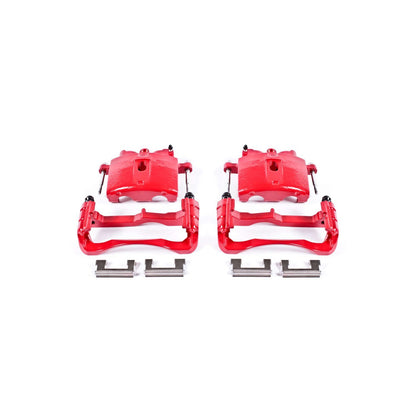 PowerStop Power Stop 00-04 Cadillac DeVille Front Red Calipers w/Brackets - Pair S4730