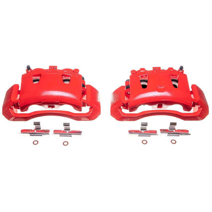 PowerStop Power Stop 98-02 Dodge Ram 2500 Van Front Red Calipers w/Brackets - Pair S4744