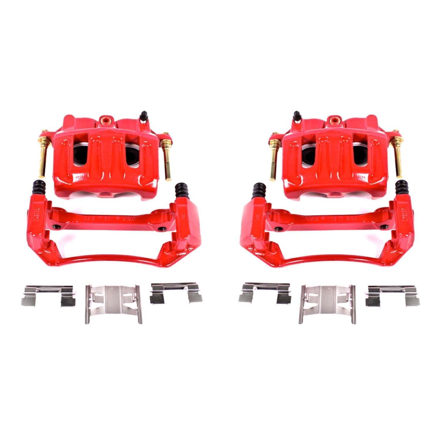 PowerStop Power Stop 99-03 Ford F-150 Front Red Calipers w/Brackets - Pair S4750