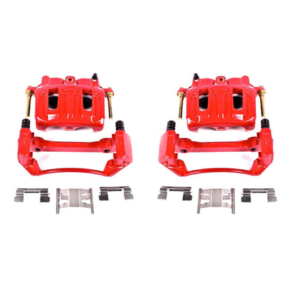 PowerStop Power Stop 99-03 Ford F-150 Front Red Calipers w/Brackets - Pair S4750