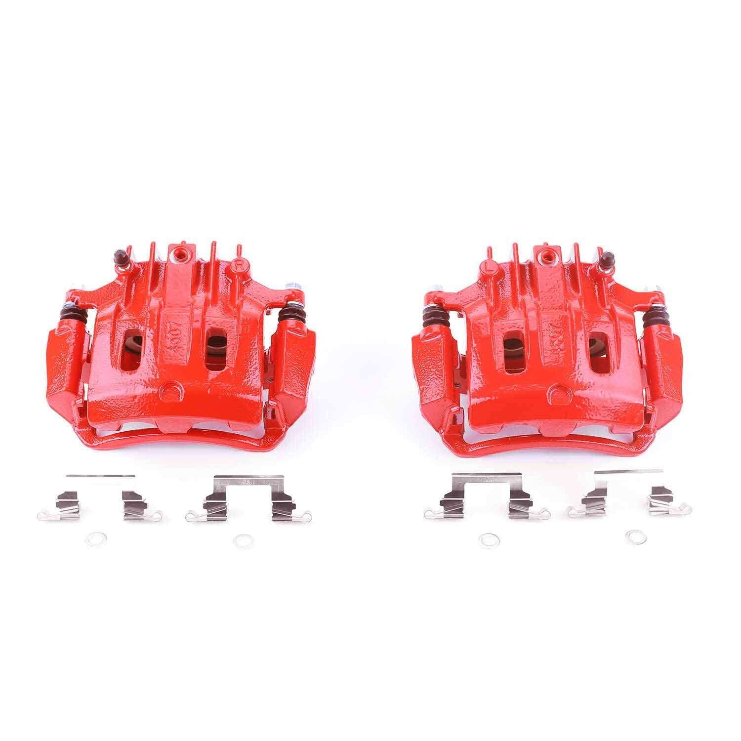 PowerStop Power Stop 00-05 Ford Excursion Rear Red Calipers w/Brackets - Pair S4752