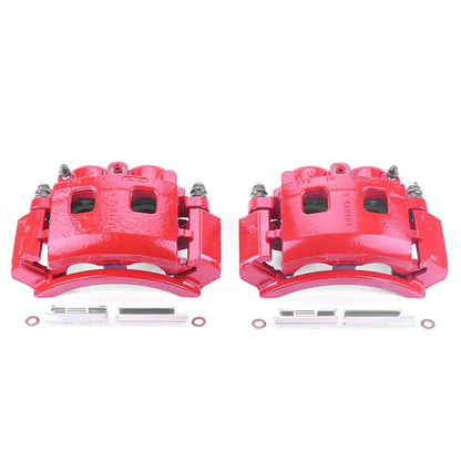 PowerStop Power Stop 00-01 Dodge Ram 1500 Front Red Calipers w/Brackets - Pair S4762A