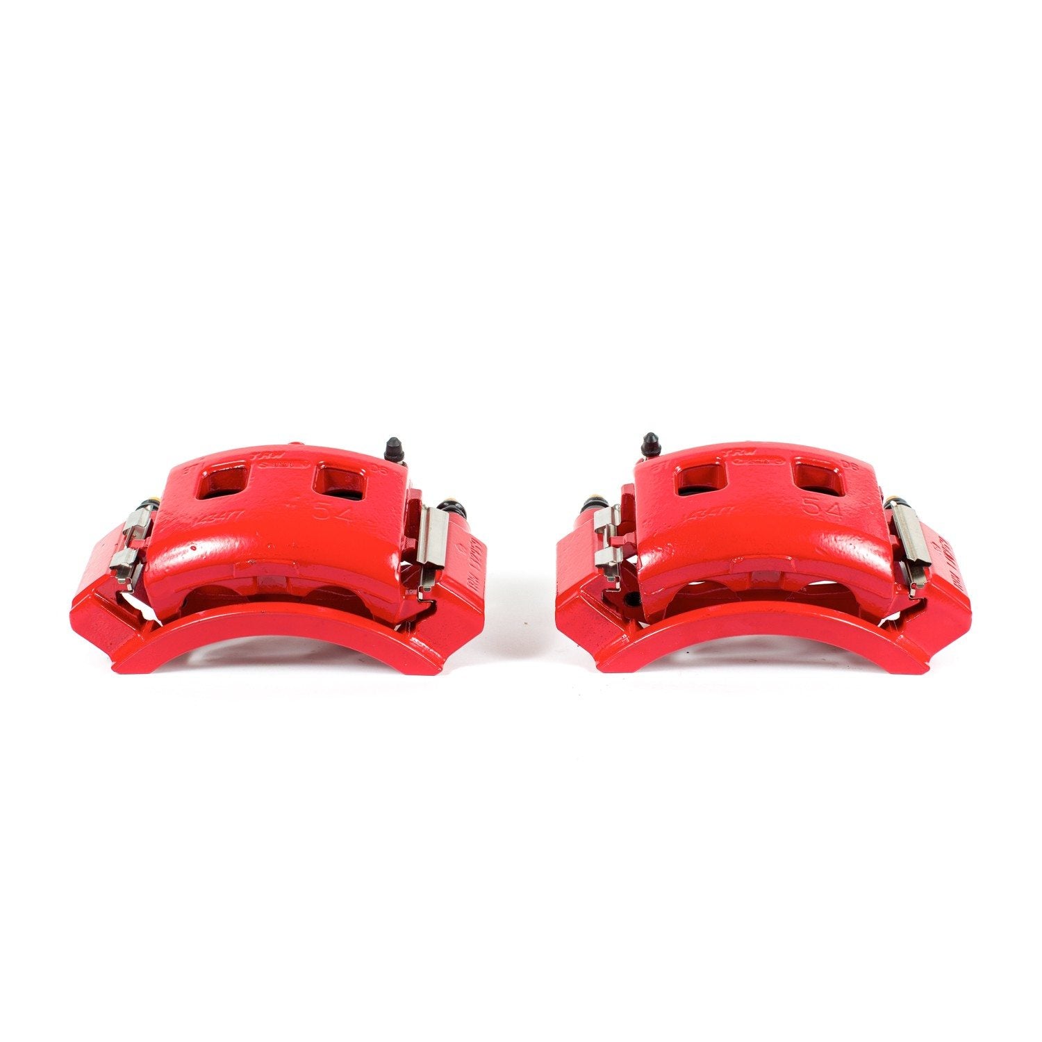 PowerStop Power Stop 98-02 Dodge Ram 1500 Van Front Red Calipers w/Brackets - Pair S4762