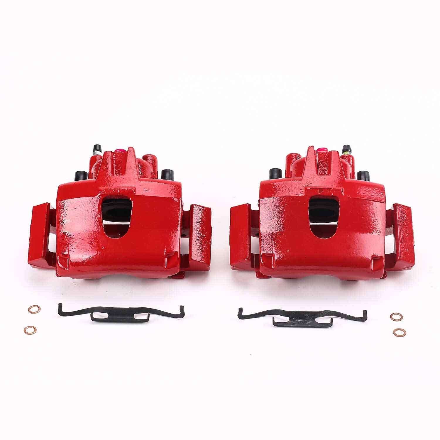 PowerStop Power Stop 01-07 Chrysler Town & Country Front Red Calipers w/Brackets - Pair S4776