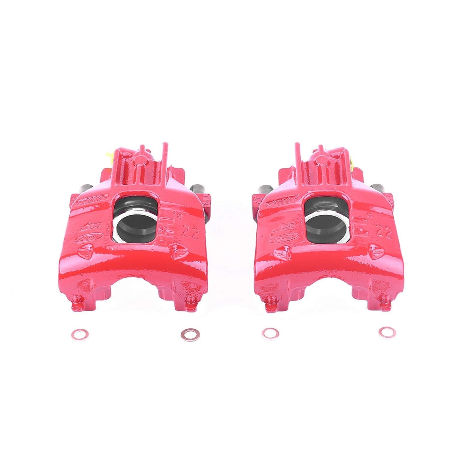 Power Stop 00-04 Ford Focus Front Red Calipers w/o Brackets - Pair S4794