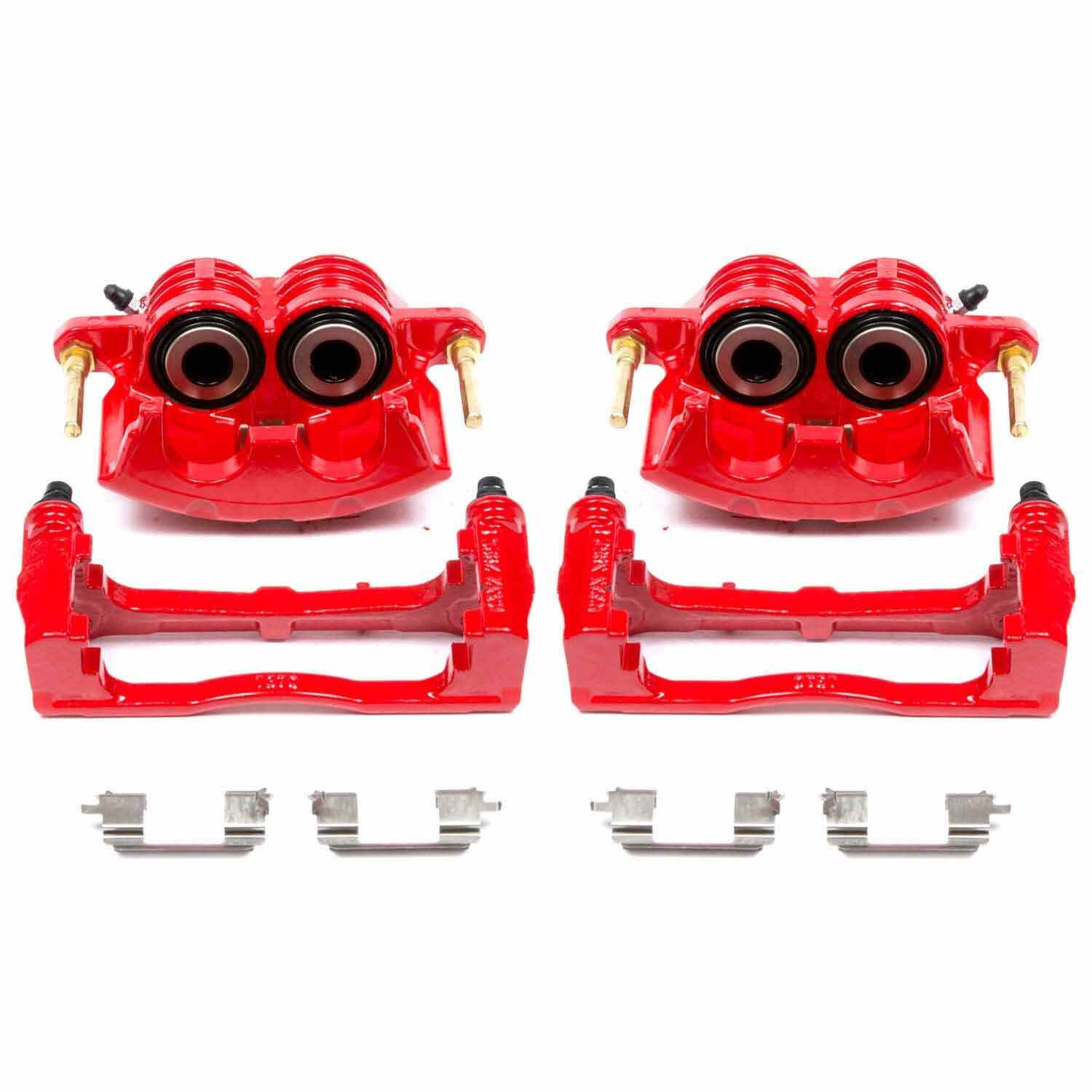 PowerStop Power Stop 04-05 Buick Rainier Front Red Calipers w/Brackets - Pair S4798