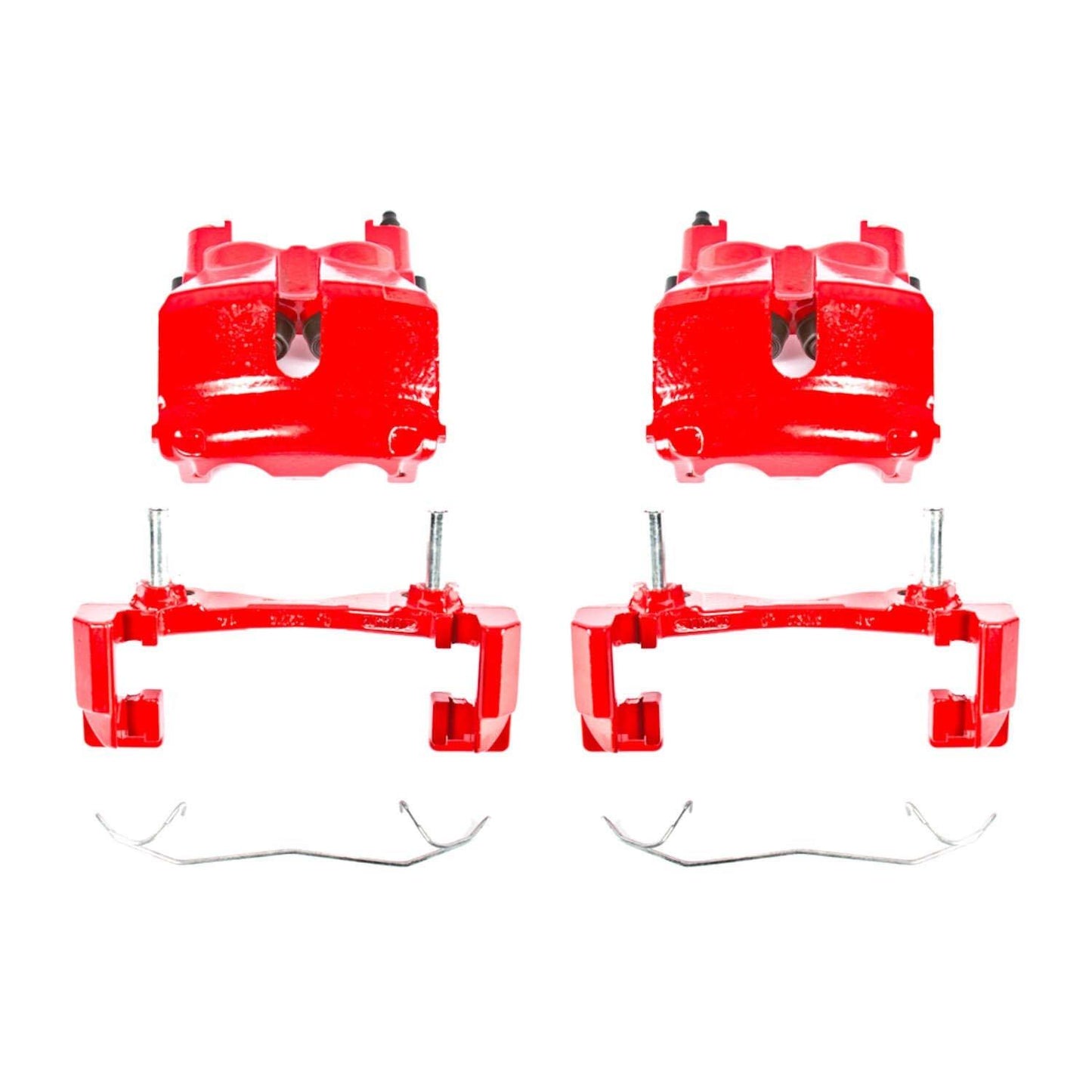 PowerStop Power Stop 99-02 Jeep Grand Cherokee Front Red Calipers w/Brackets - Pair S4810