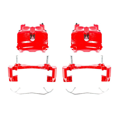 PowerStop Power Stop 99-02 Jeep Grand Cherokee Front Red Calipers w/Brackets - Pair S4810