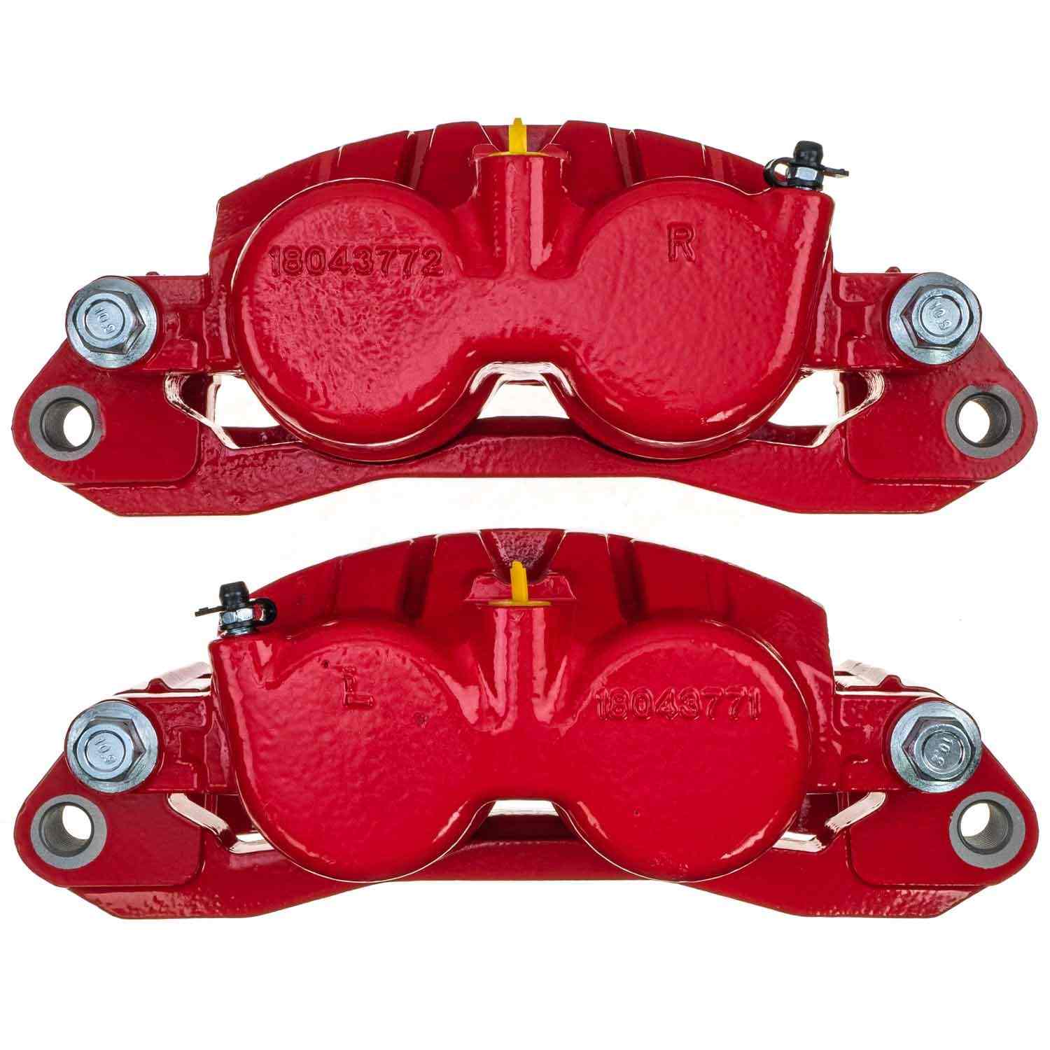 PowerStop Power Stop 01-06 Chevrolet Silverado 3500 Rear Red Caliper - Pair S4814