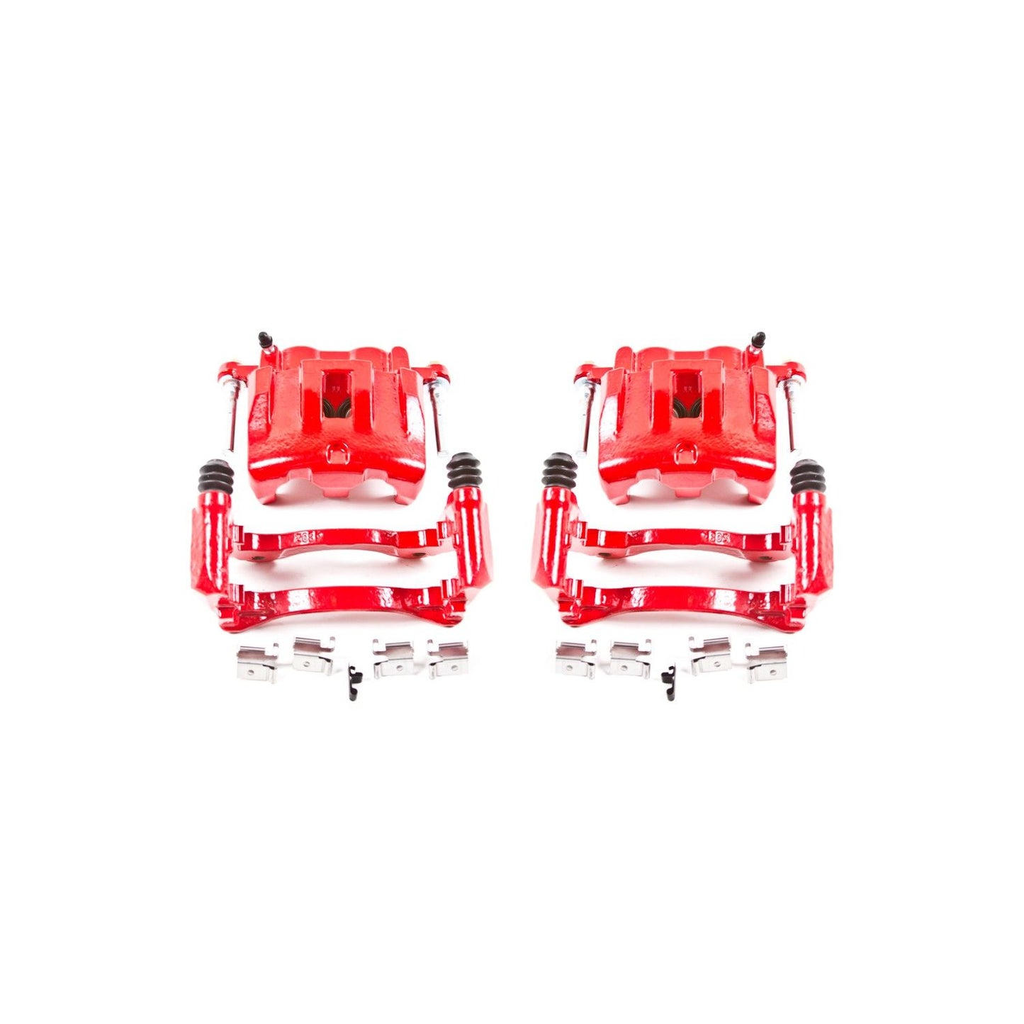 PowerStop Power Stop 99-04 Jeep Grand Cherokee Front Red Calipers w/Brackets - Pair S4826