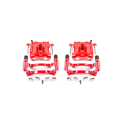 PowerStop Power Stop 99-04 Jeep Grand Cherokee Front Red Calipers w/Brackets - Pair S4826