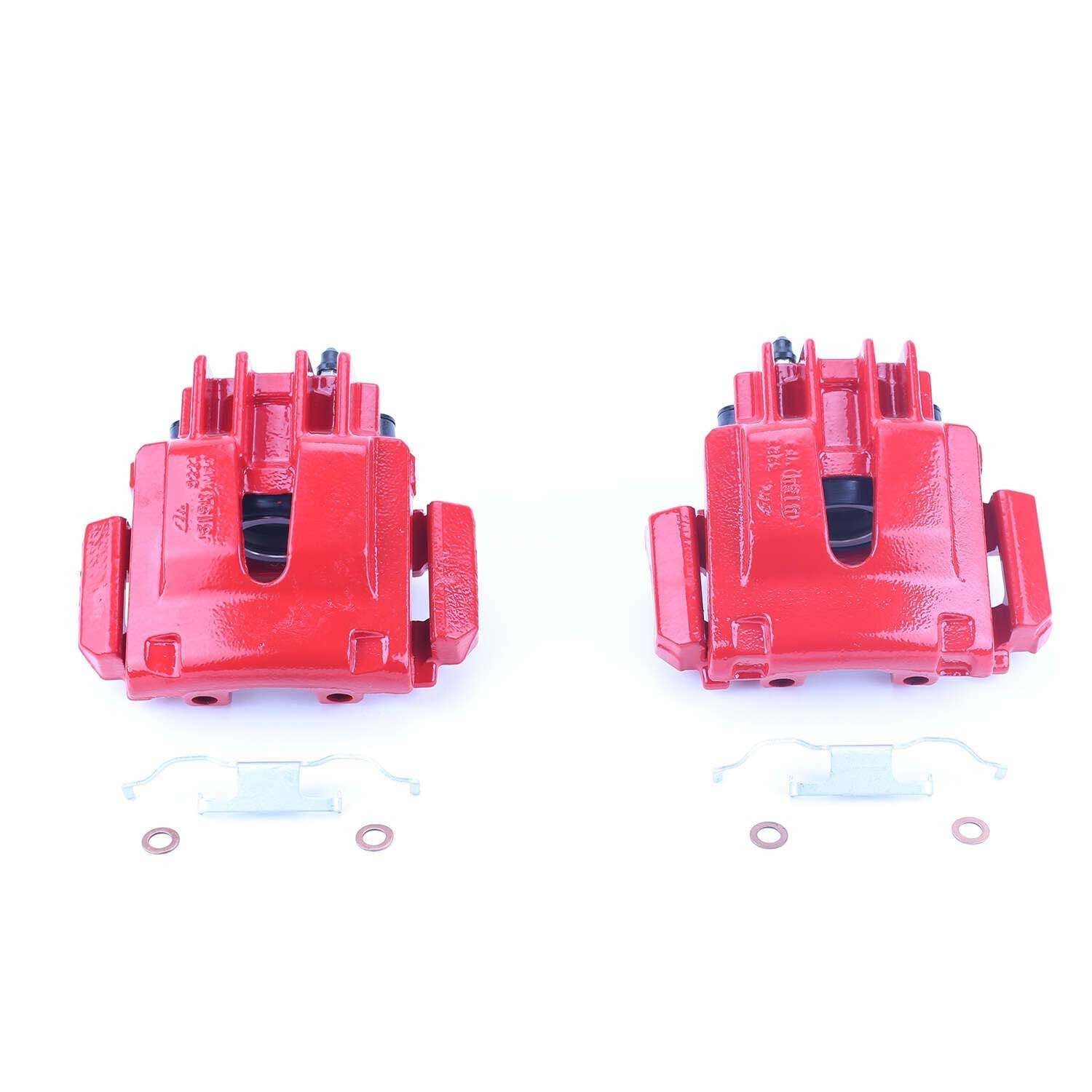 PowerStop Power Stop 03-06 Ford Expedition Rear Red Calipers w/Brackets - Pair S4830