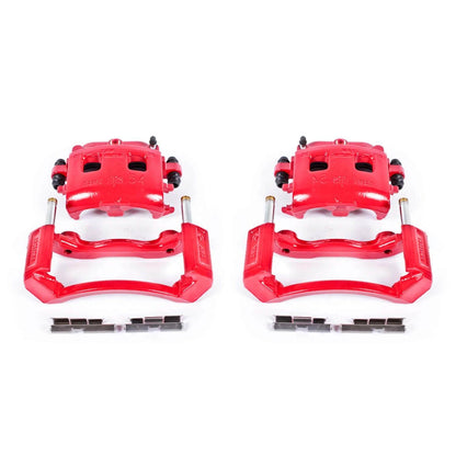 PowerStop Power Stop 02-05 Dodge Ram 1500 Front Red Calipers w/Brackets - Pair S4832