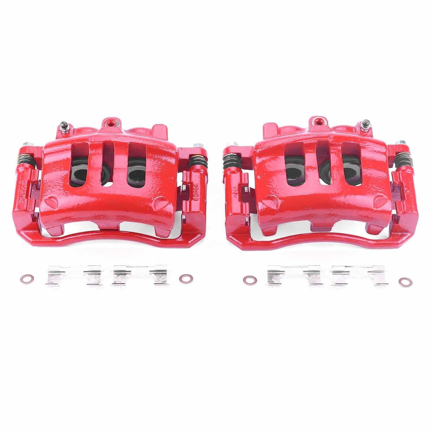 PowerStop Power Stop 03-11 Ford Crown Victoria Front Red Calipers w/Brackets - Pair S4840