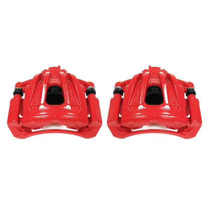 PowerStop Power Stop 02-07 Jeep Liberty Front Red Calipers w/Brackets - Pair S4844