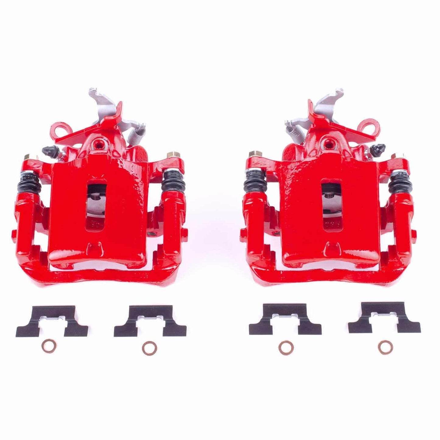 PowerStop Power Stop 03-05 Jaguar S-Type Rear Red Calipers w/Brackets - Pair S4852