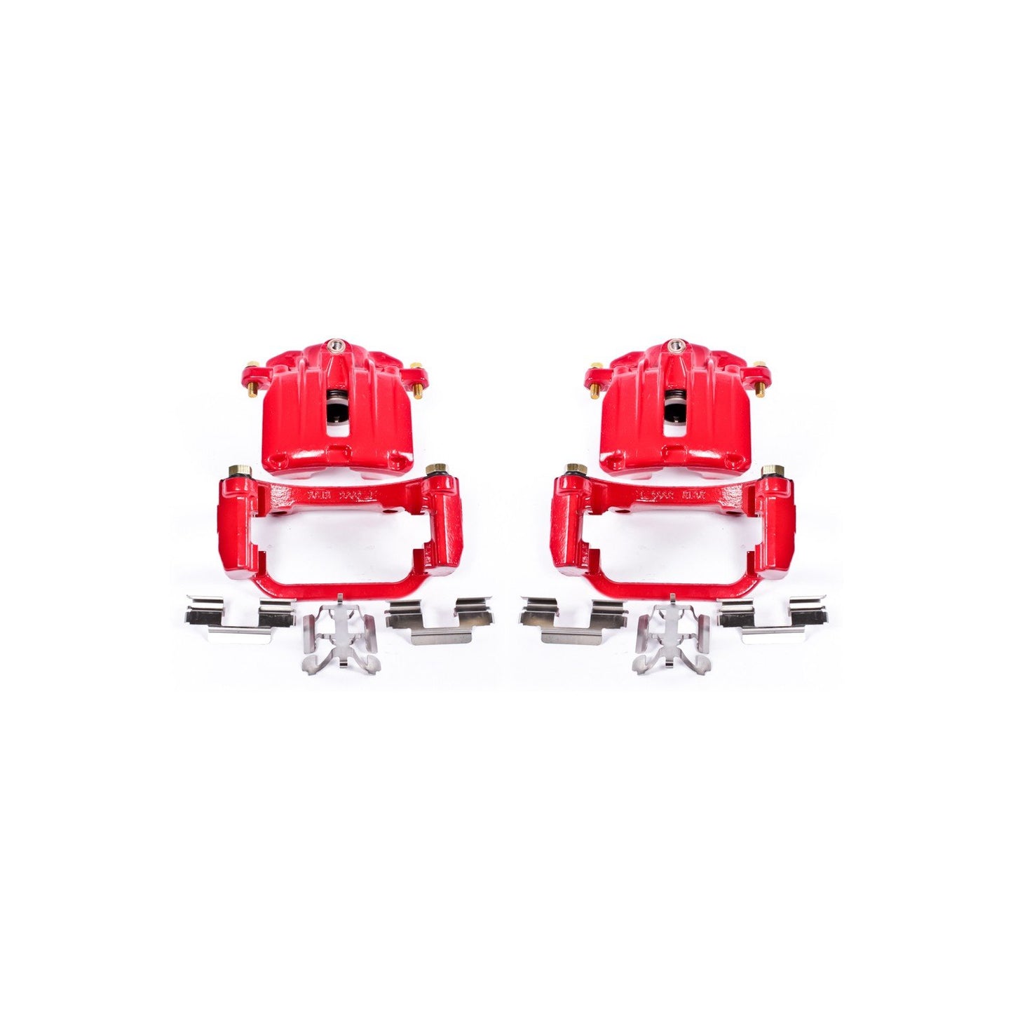 PowerStop Power Stop 04-05 Cadillac DeVille Rear Red Calipers w/Brackets - Pair S4854