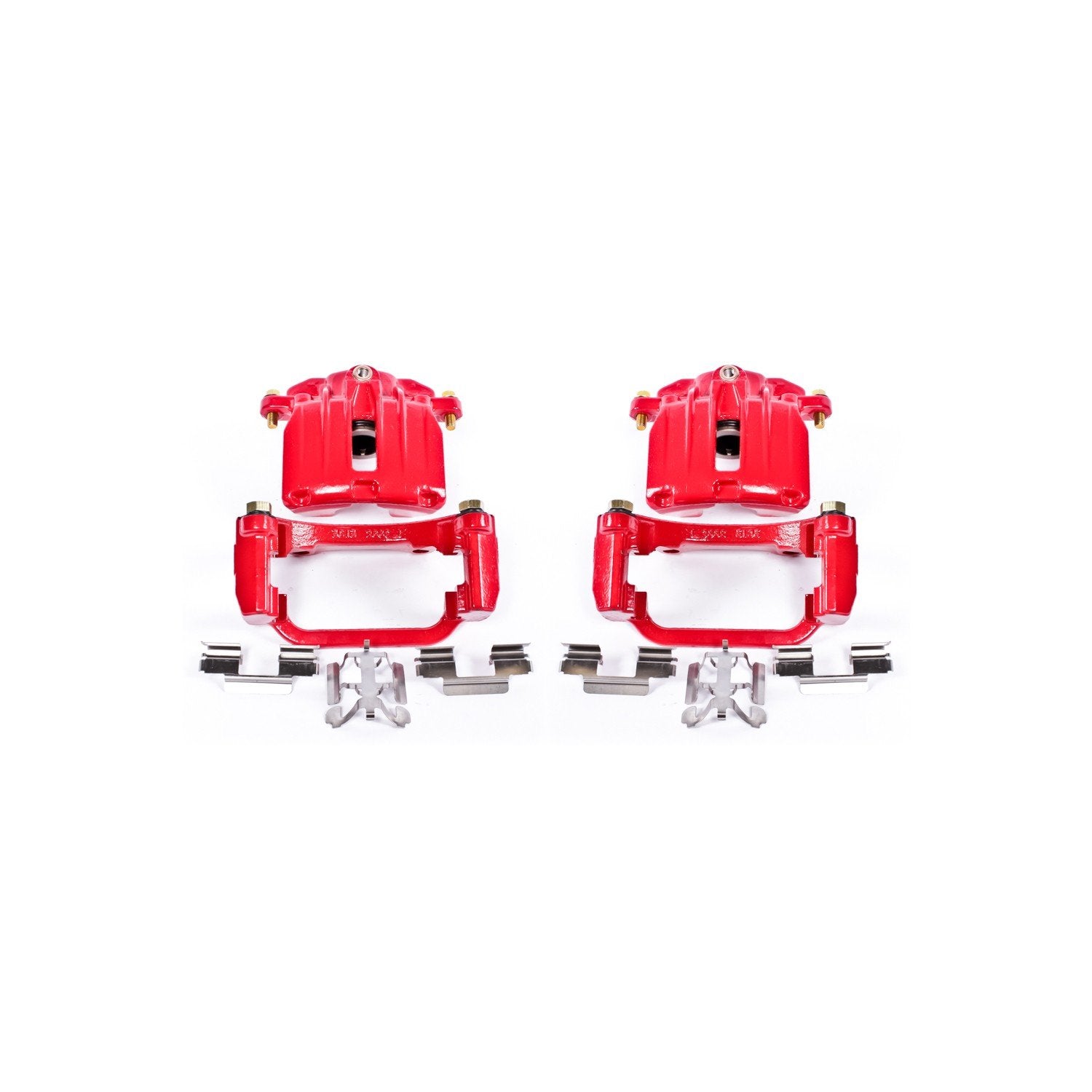 PowerStop Power Stop 04-05 Cadillac DeVille Rear Red Calipers w/Brackets - Pair S4854