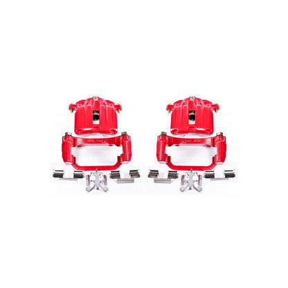PowerStop Power Stop 04-05 Cadillac DeVille Rear Red Calipers w/Brackets - Pair S4854
