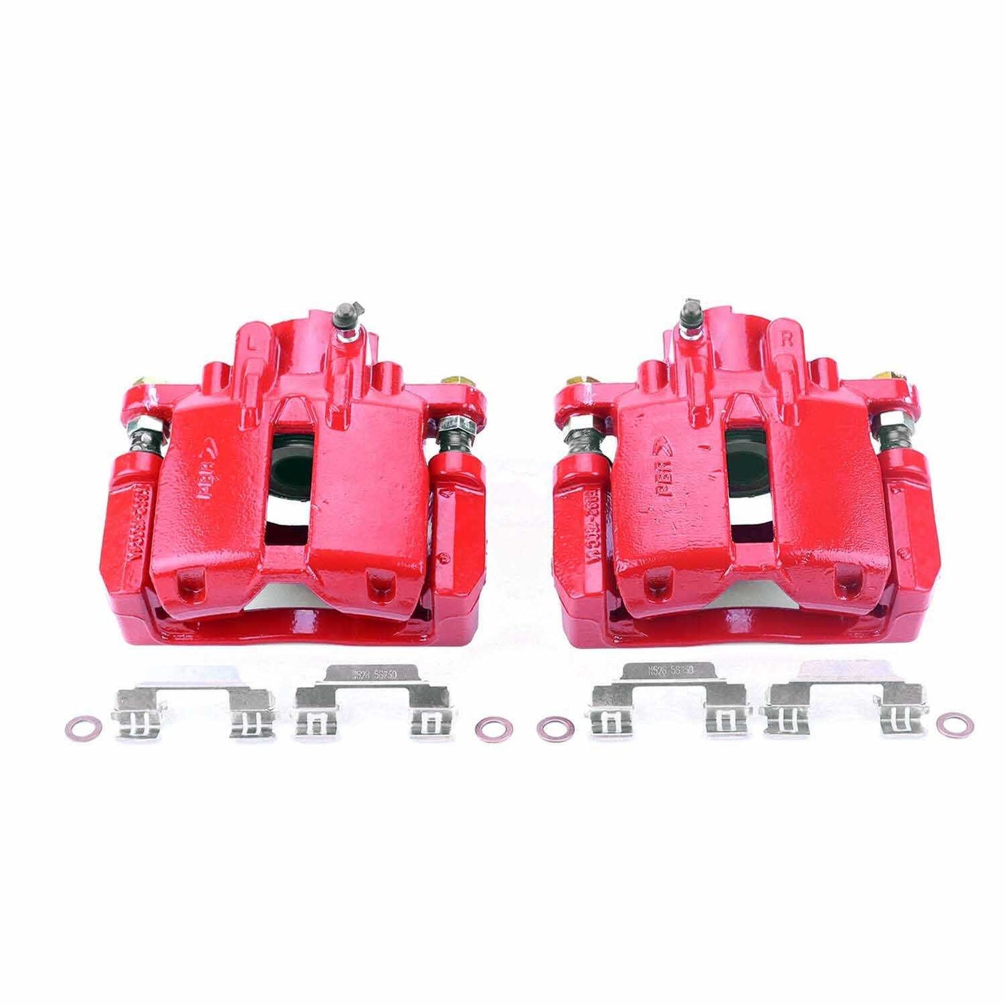 PowerStop Power Stop 03-07 Cadillac CTS Rear Red Calipers w/Brackets - Pair S4874