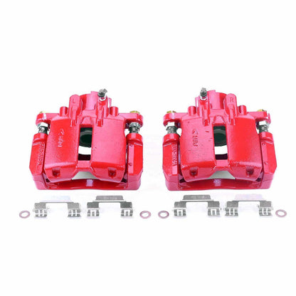 PowerStop Power Stop 03-07 Cadillac CTS Rear Red Calipers w/Brackets - Pair S4874