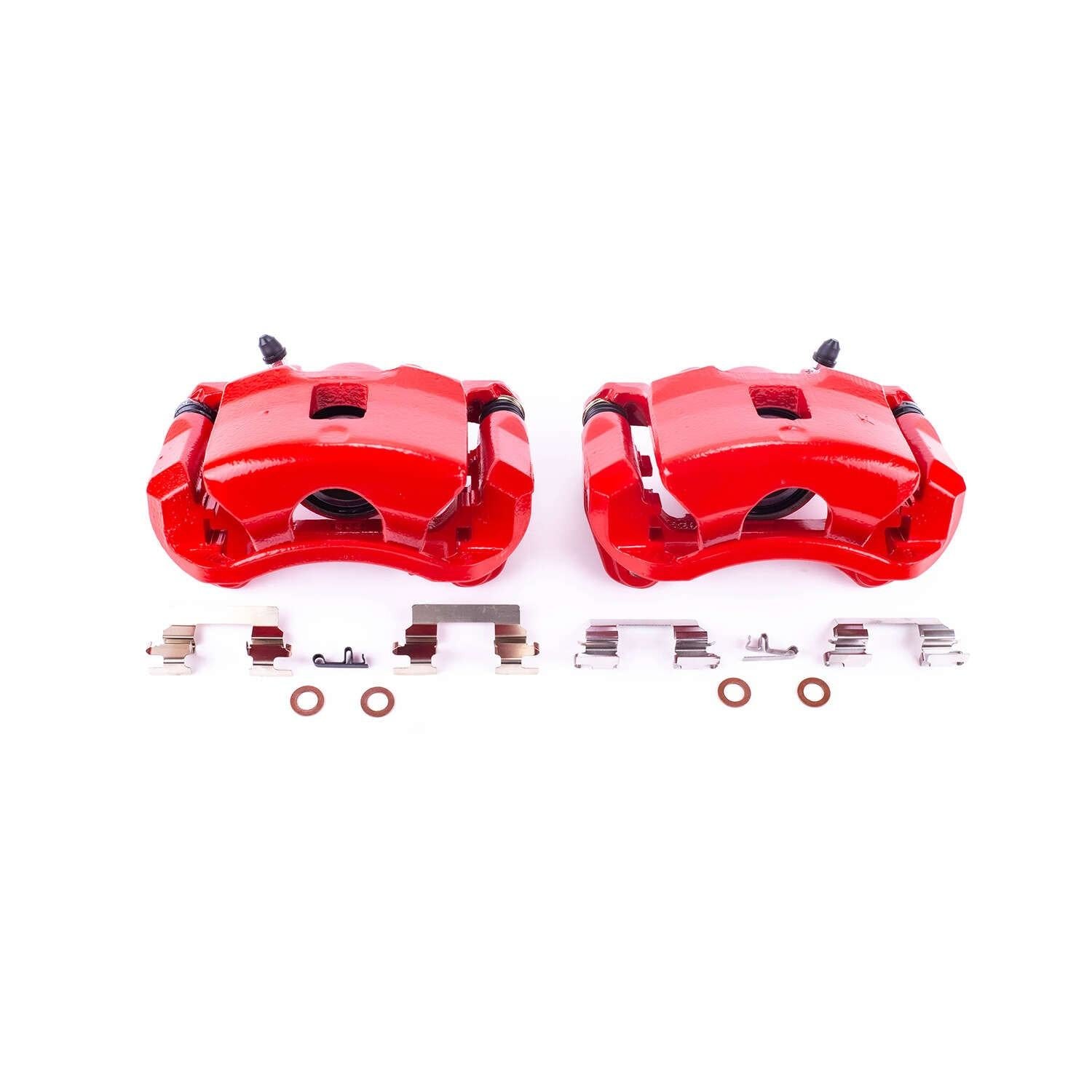PowerStop Power Stop 07-10 Chevrolet Cobalt Front Red Calipers w/Brackets - Pair S4880A
