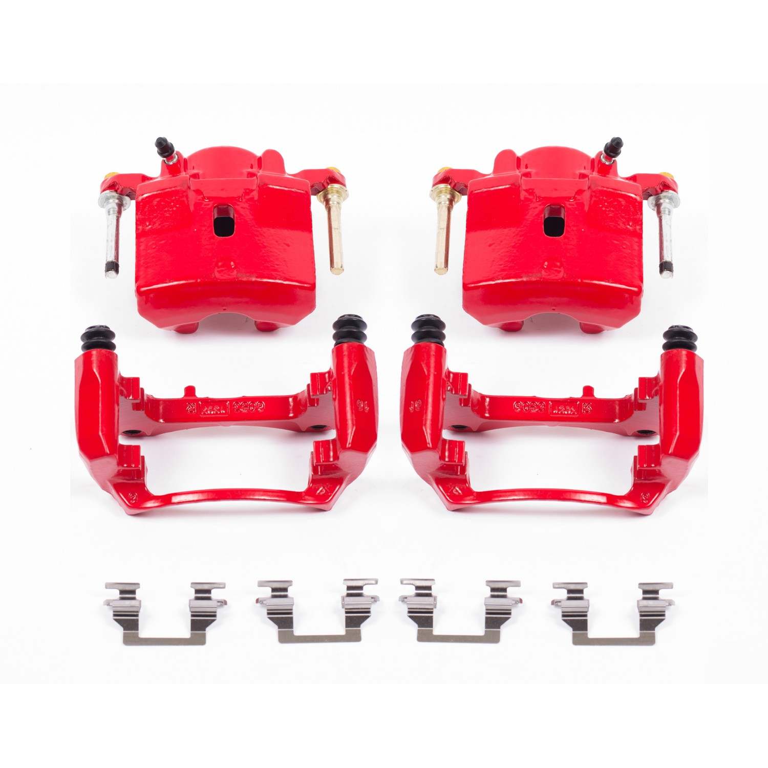PowerStop Power Stop 06-12 Chevrolet Malibu Front Red Calipers w/Brackets - Pair S4910A