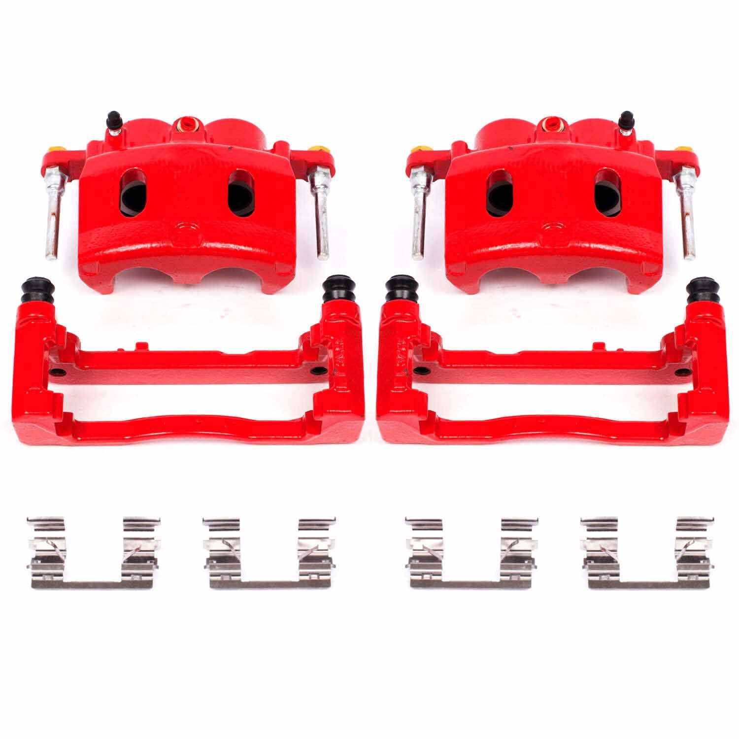 PowerStop Power Stop 08-16 Cadillac Escalade Front Red Calipers w/Brackets - Pair S4918A
