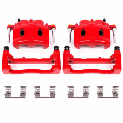 PowerStop Power Stop 08-16 Cadillac Escalade Front Red Calipers w/Brackets - Pair S4918A