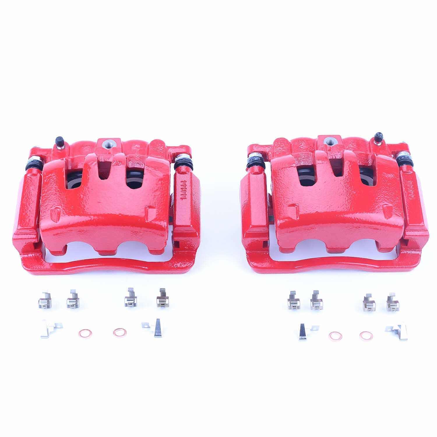 PowerStop Power Stop 05-07 Ford F-250 Super Duty Rear Red Calipers w/Brackets - Pair S4920