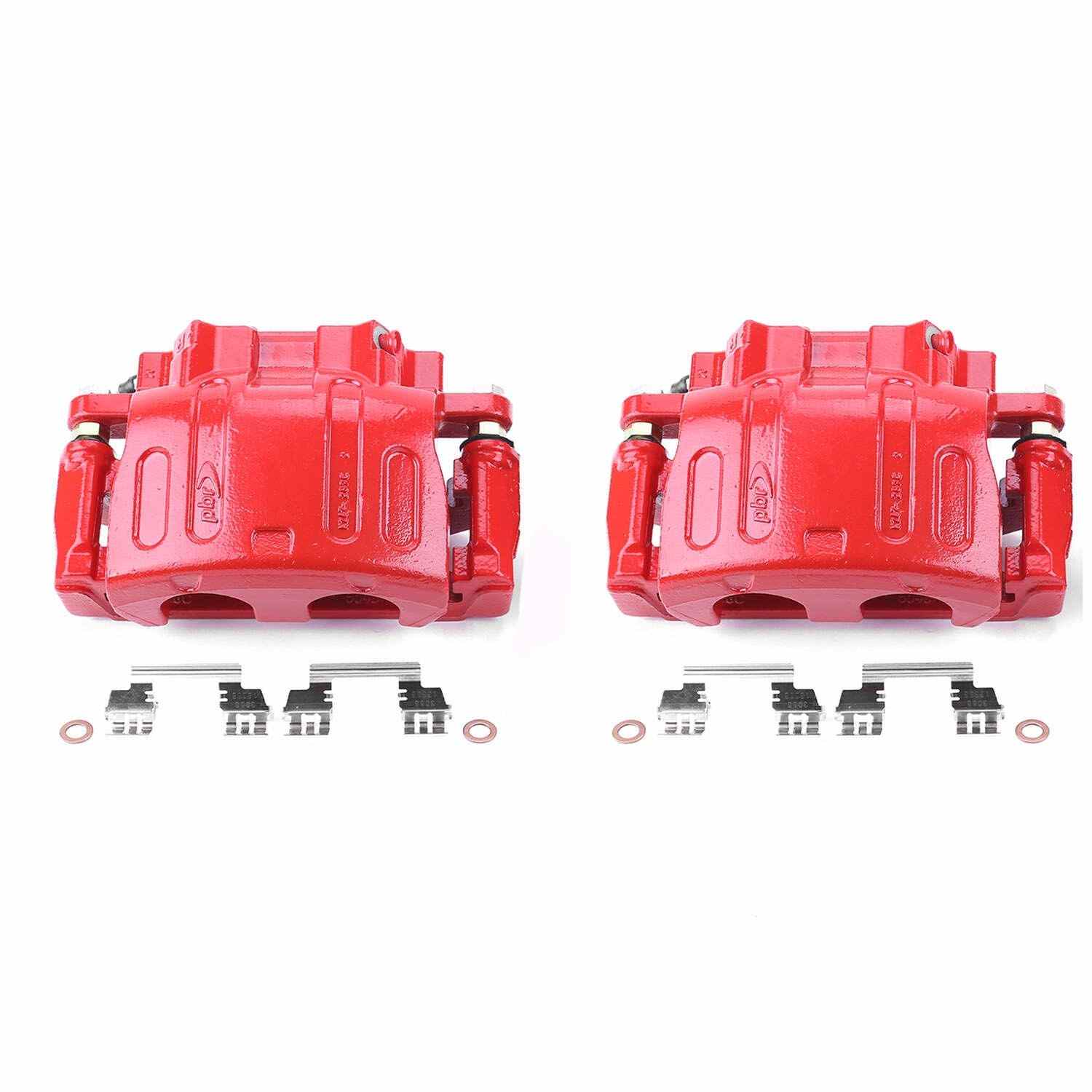 PowerStop Power Stop 05-07 Ford Five Hundred Front Red Calipers w/Brackets - Pair S4922
