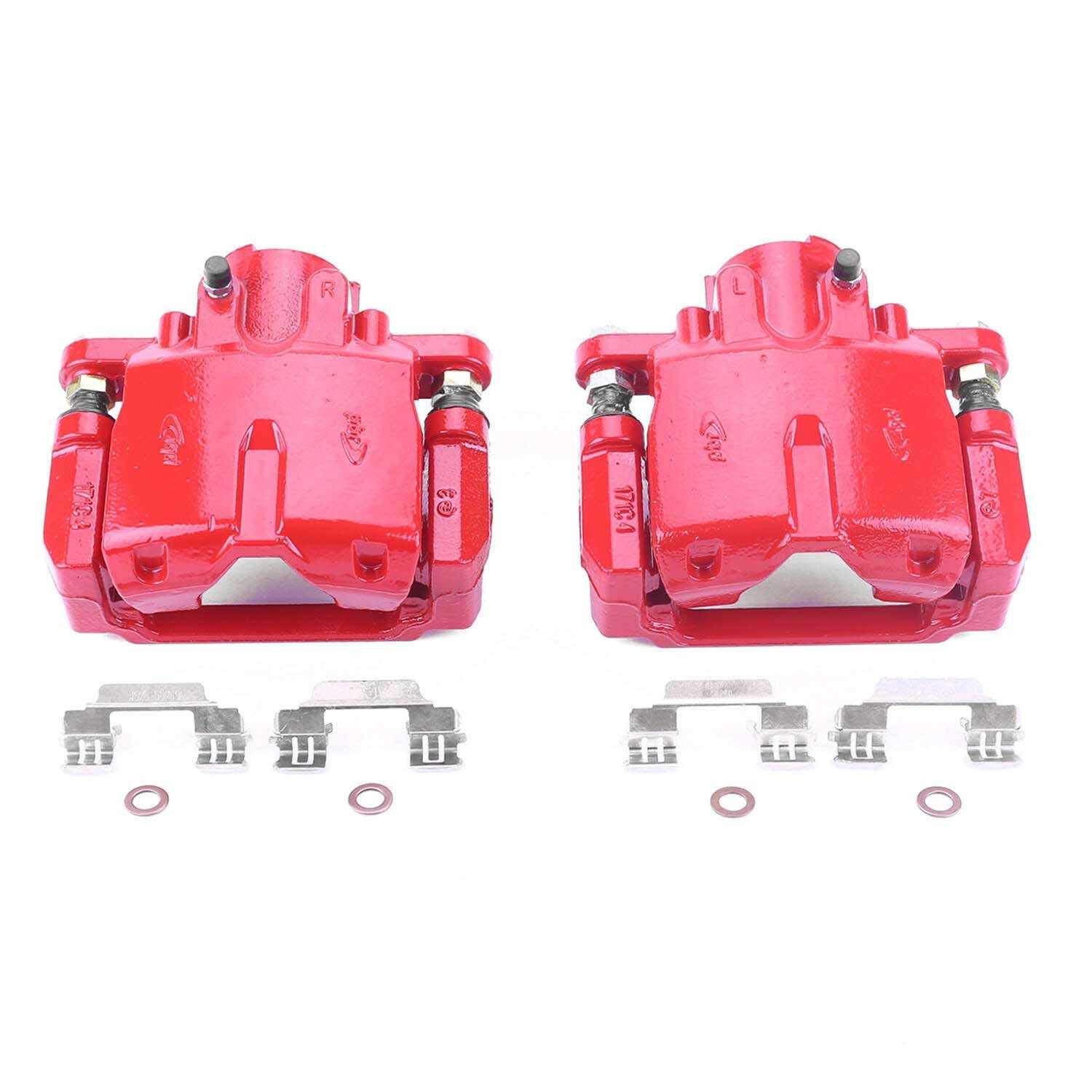 PowerStop Power Stop 06-07 Cadillac CTS Rear Red Calipers w/Brackets - Pair S4924