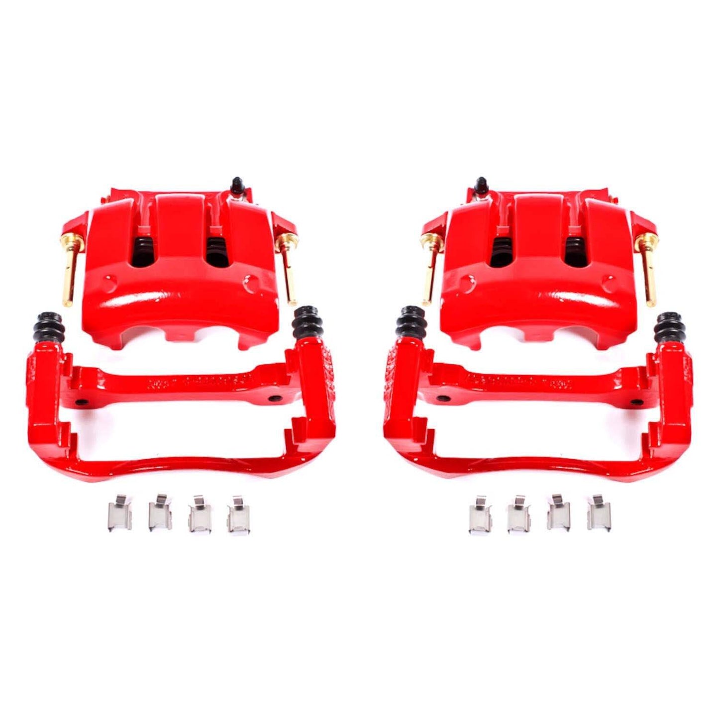PowerStop Power Stop 05-14 Ford Mustang Front Red Calipers w/Brackets - Pair S4928A