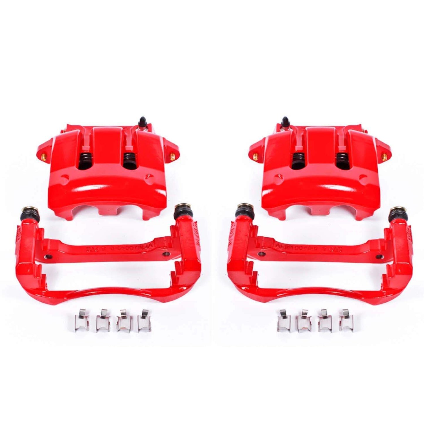 PowerStop Power Stop 05-10 Ford Mustang Front Red Calipers w/Brackets - Pair S4928