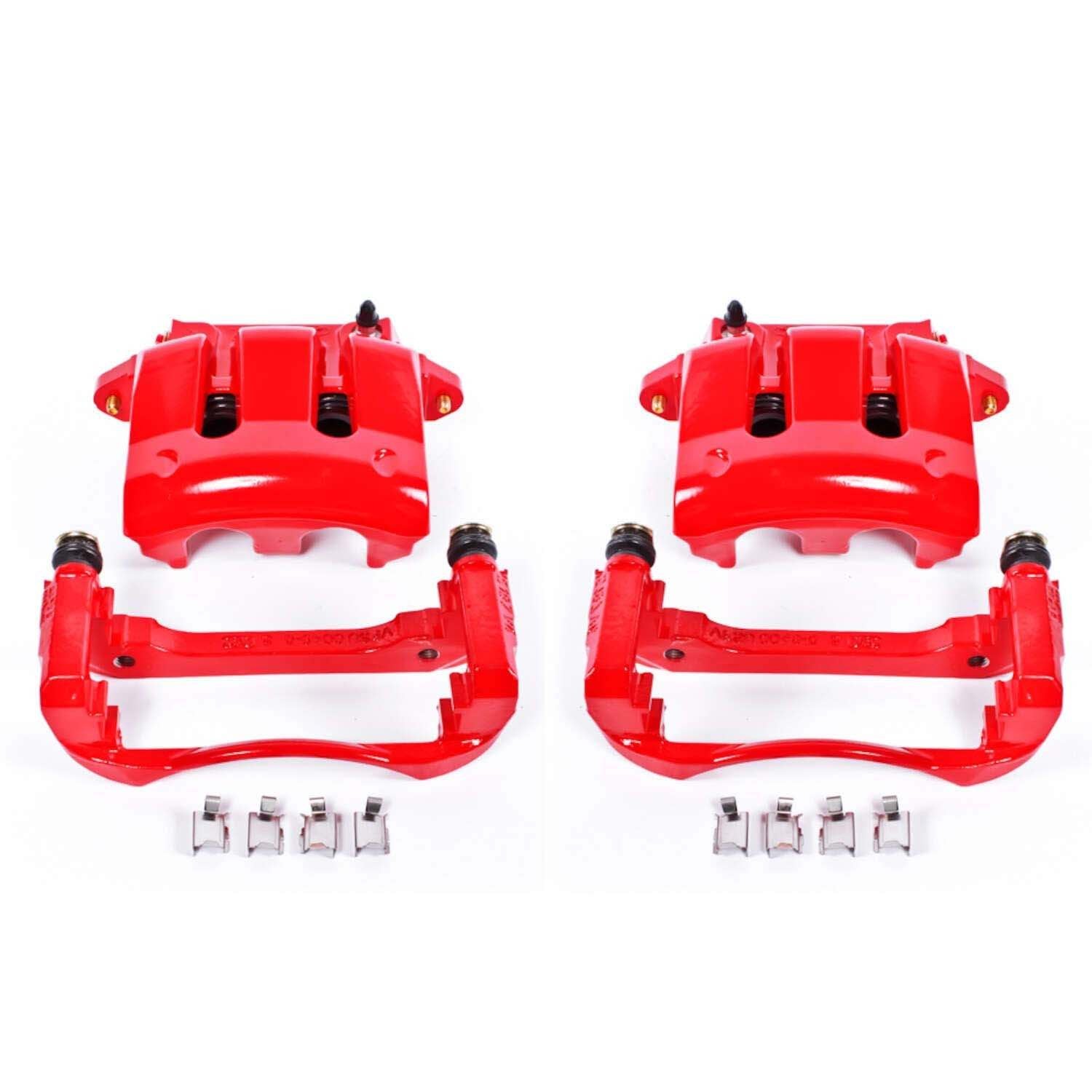 PowerStop Power Stop 05-10 Ford Mustang Front Red Calipers w/Brackets - Pair S4928