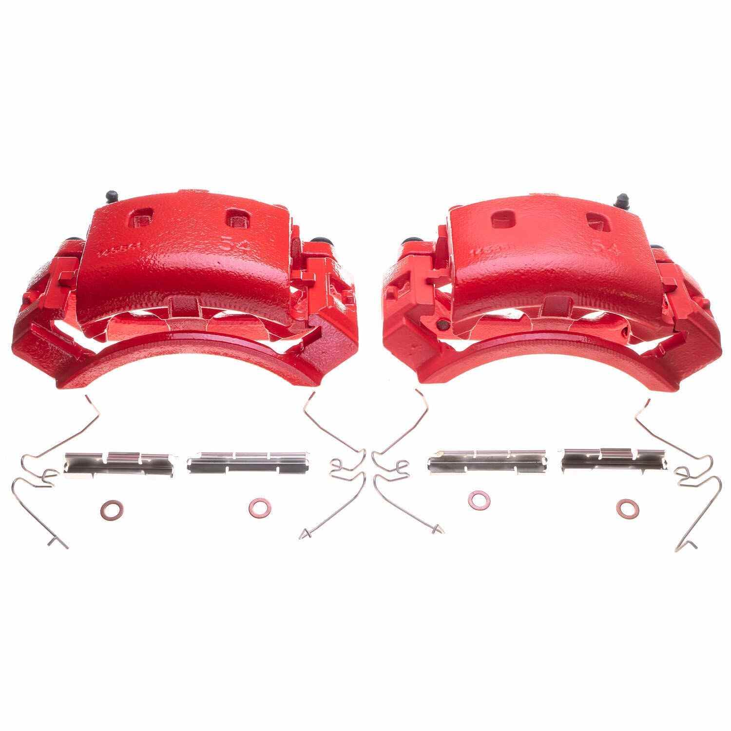 PowerStop Power Stop 04-06 Ford E-150 Front Red Calipers w/Brackets - Pair S4936