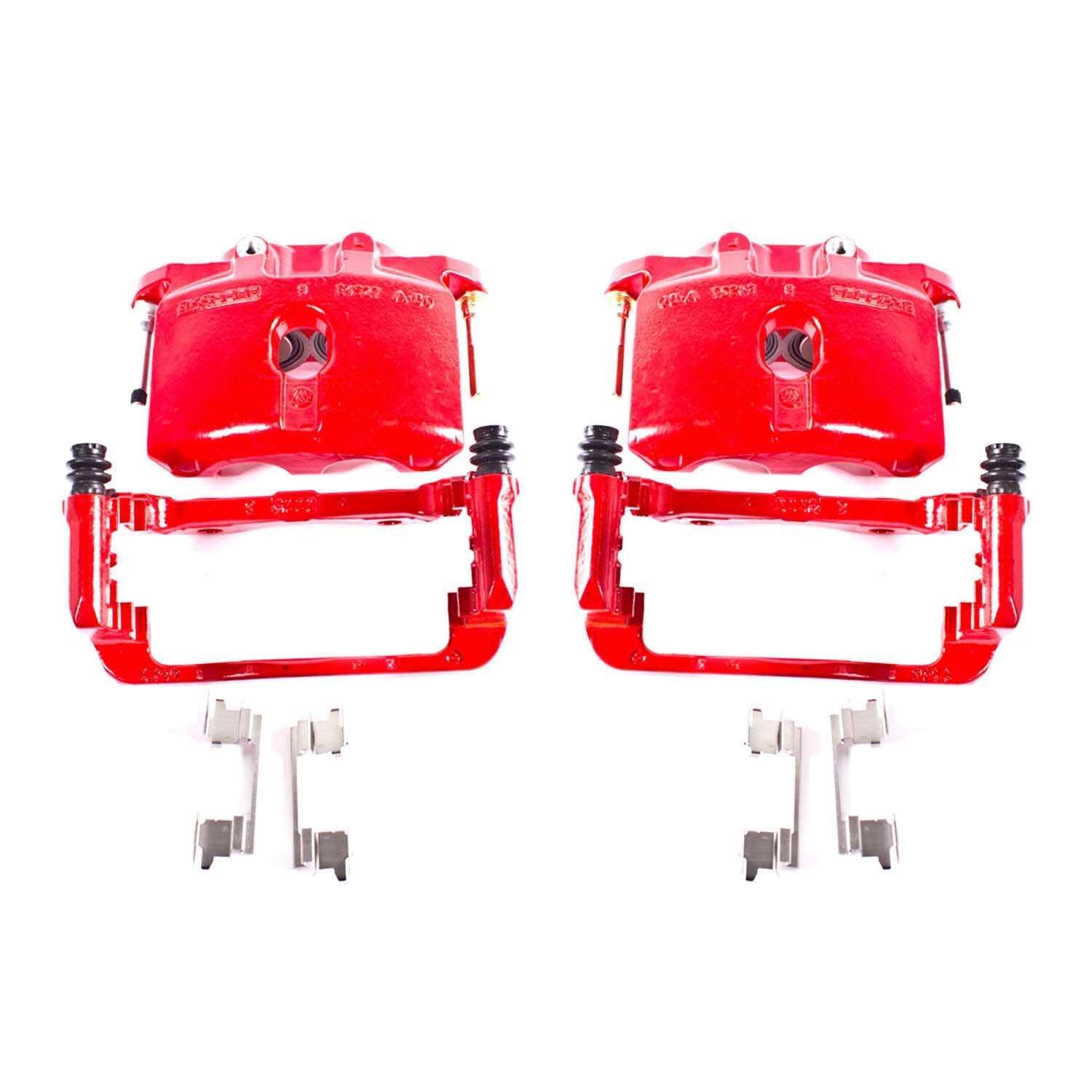 PowerStop Power Stop 03-06 Cadillac Escalade Rear Red Calipers w/Brackets - Pair S4940