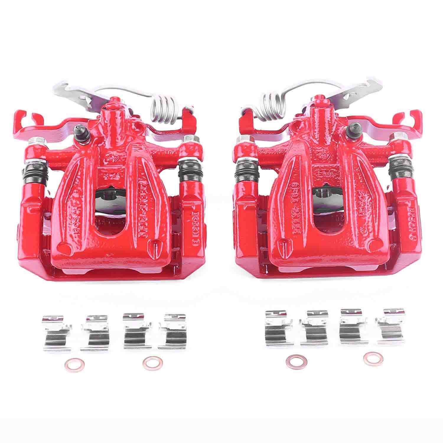 PowerStop Power Stop 05-07 Ford Five Hundred Rear Red Calipers w/Brackets - Pair S4946