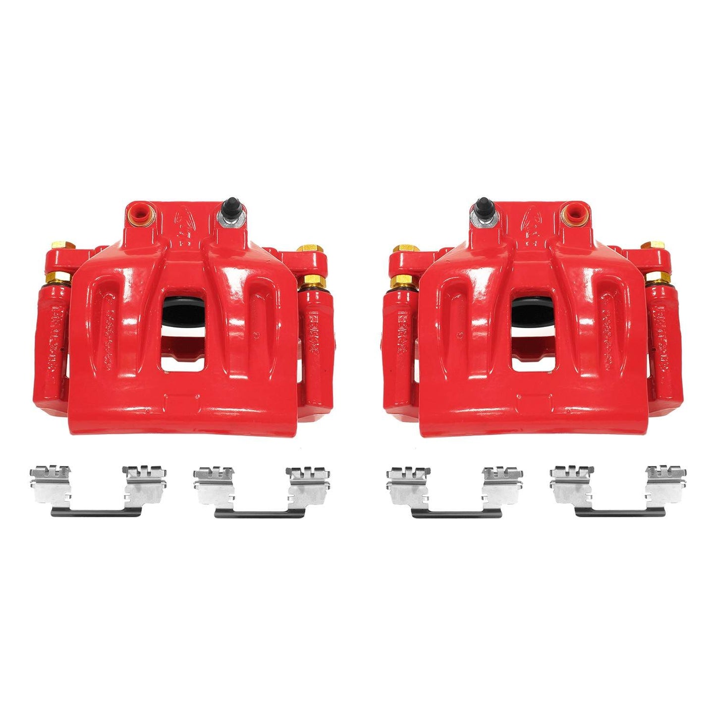 PowerStop Power Stop 12-17 Chrysler 300 Front Red Calipers w/Brackets - Pair S4968A