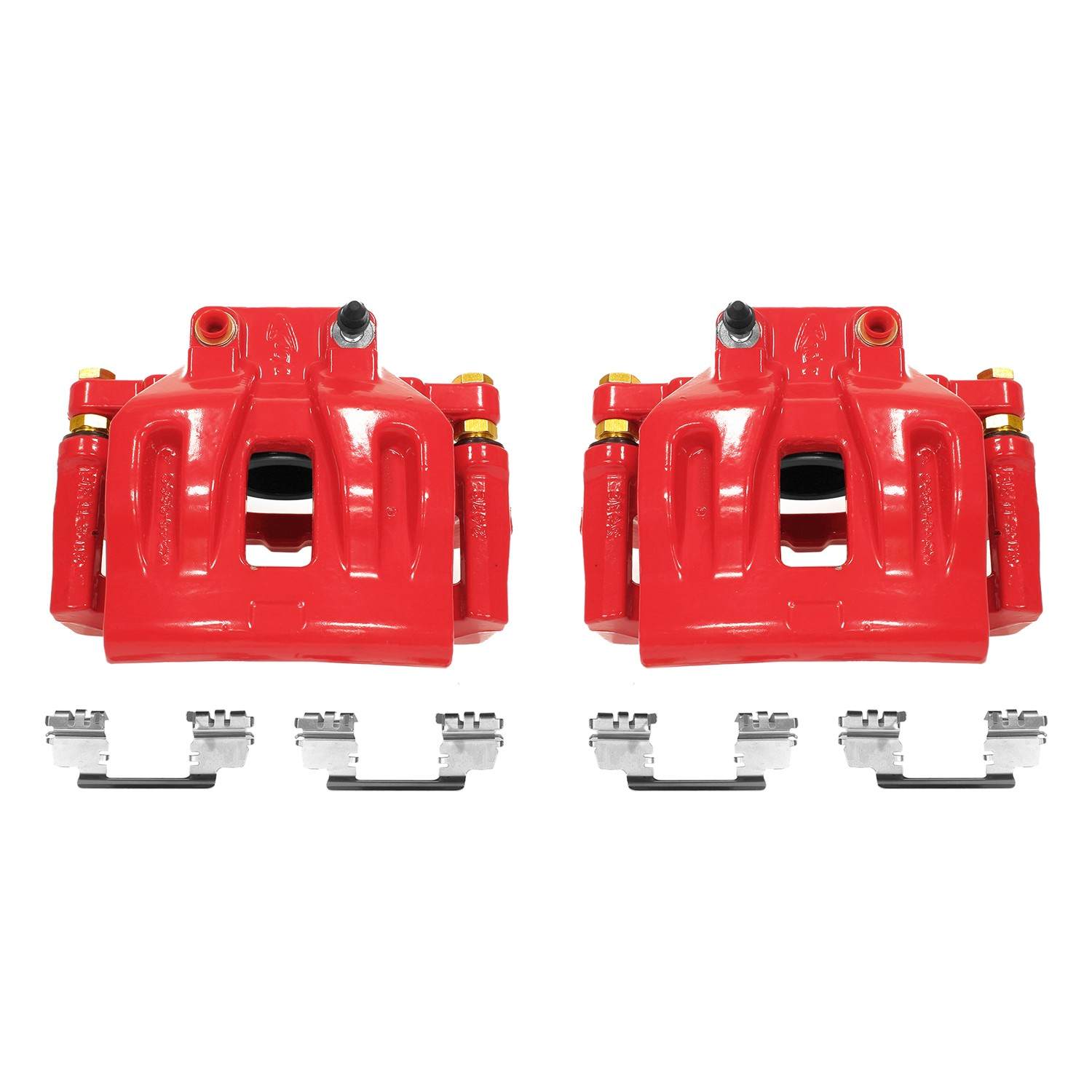 PowerStop Power Stop 12-17 Chrysler 300 Front Red Calipers w/Brackets - Pair S4968A