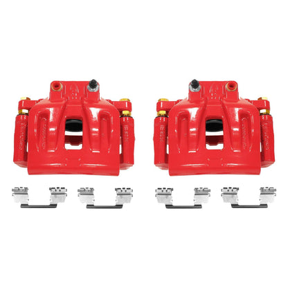 PowerStop Power Stop 12-17 Chrysler 300 Front Red Calipers w/Brackets - Pair S4968A