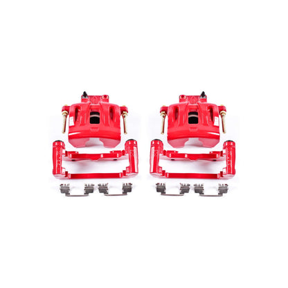 PowerStop Power Stop 05-11 Chrysler 300 Front Red Calipers w/Brackets - Pair S4968