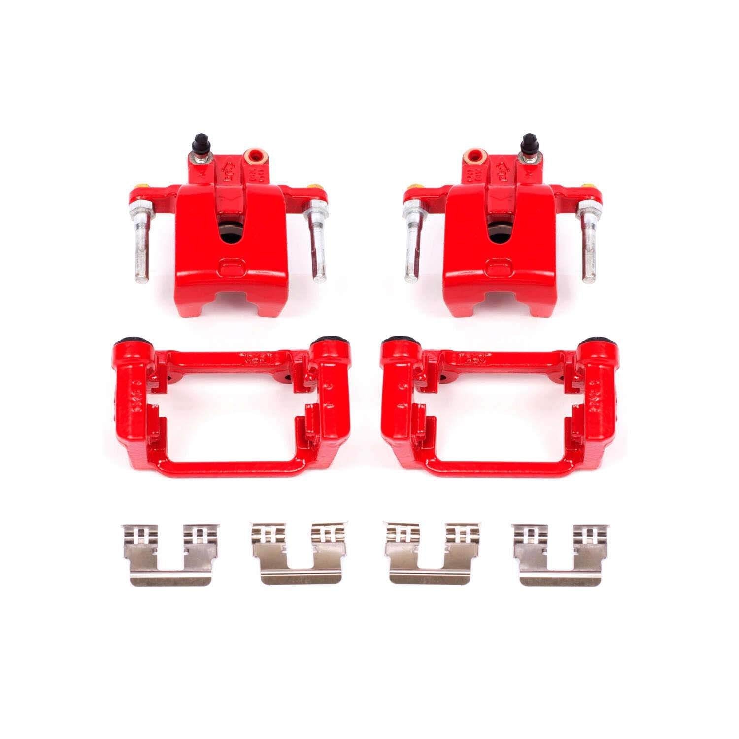 Power Stop 05-19 Chrysler 300 Rear Red Calipers w/Brackets - Pair S4970