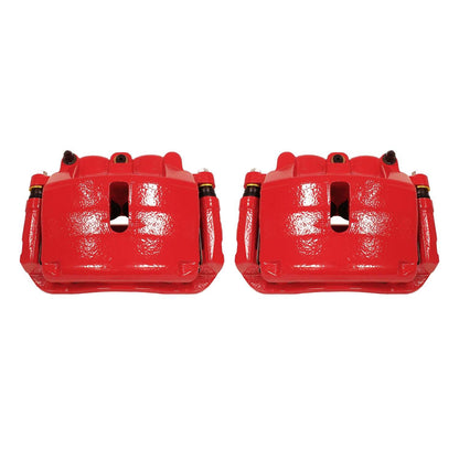 PowerStop Power Stop 2009 Ford F-150 Front Red Calipers w/Brackets - Pair S4974A