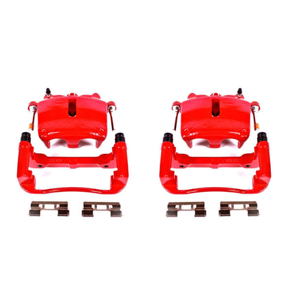 PowerStop Power Stop 05-08 Ford F-150 Front Red Calipers w/Brackets - Pair S4974