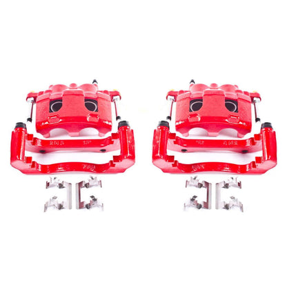 PowerStop Power Stop 06-11 Buick Lucerne Front Red Calipers w/Brackets - Pair S4988